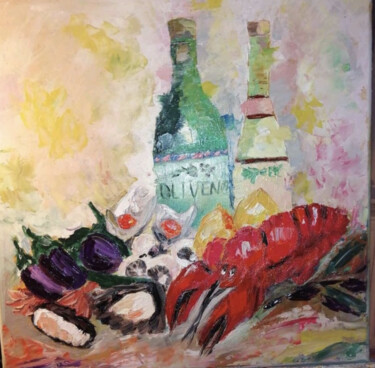 Malerei mit dem Titel "Köstliche Dinge" von Ellen Frischbutter, Original-Kunstwerk, Öl