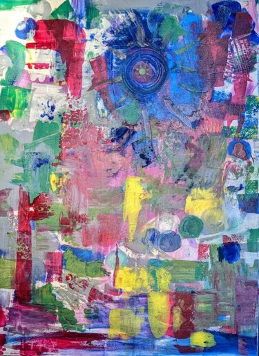 Malarstwo zatytułowany „Eine abstrakte Stad…” autorstwa Ellen Frischbutter, Oryginalna praca, Akryl