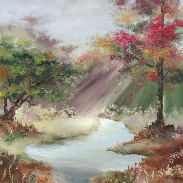 Картина под названием ""Лес"" - Elena Strelets, Подлинное произведение искусства, Масло