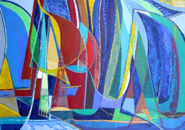 绘画 标题为“sailing” 由Ellen Van Randeraat, 原创艺术品, 丙烯