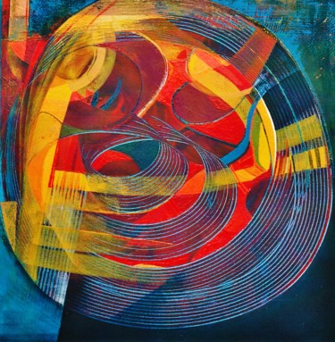 Painting titled "circle-of-life-" by Ellen Van Randeraat, Original Artwork