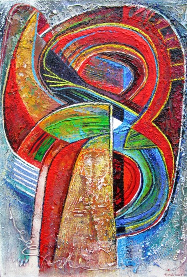 Malerei mit dem Titel "vision" von Ellen Van Randeraat, Original-Kunstwerk, Acryl