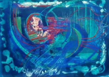 Painting titled "underwater" by Ellen Van Randeraat, Original Artwork, Acrylic