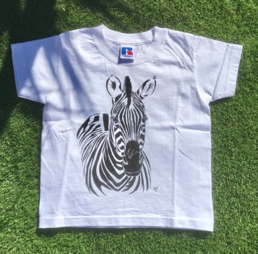 Mon zèbre mon ami Design intitulée "Mon zèbre mon ami" par Nora Leynadier, Œuvre d'art originale, Vêtements