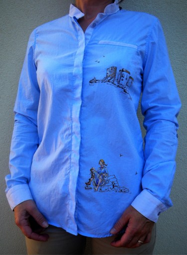 Elégance Corse #artistsupportpledge Design intitulée "Elégance Corse #a…" par Nora Leynadier, Œuvre d'art originale, Vêtements