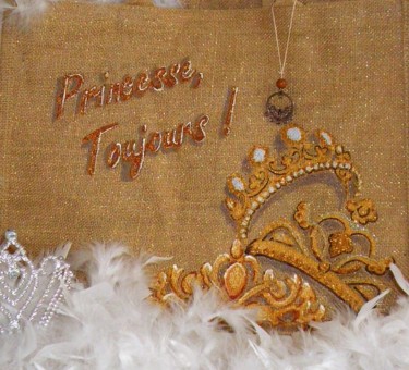 Art textile intitulée "Princess my princess" par Nora Leynadier, Œuvre d'art originale, Accessoires