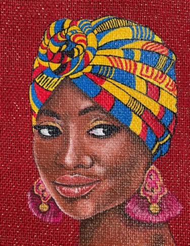 Textile Art titled "Sac jute Inaya" by Nora Leynadier, Original Artwork, Accessories