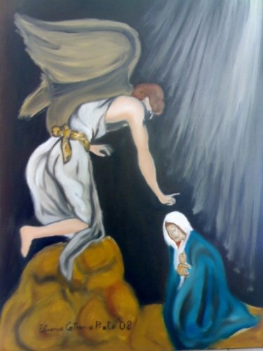 Pittura intitolato "annunciazione" da Elme83, Opera d'arte originale