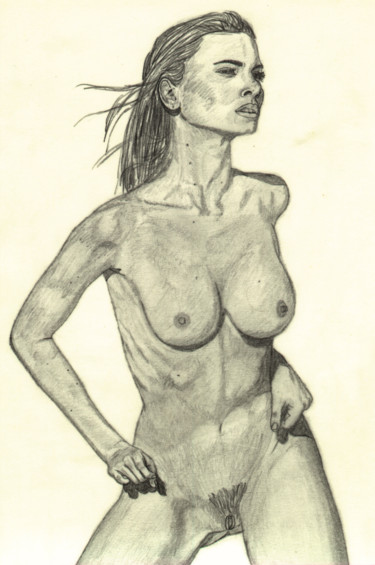 Drawing titled "Niki Taylor" by Elminster, Original Artwork, Pencil