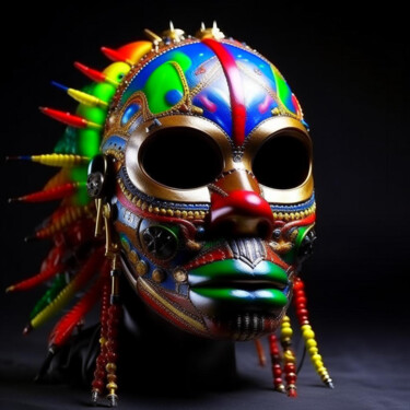 Digital Arts με τίτλο "Predator Mask 1.1" από Elmir Tatar, Αυθεντικά έργα τέχνης, Εικόνα που δημιουργήθηκε με AI