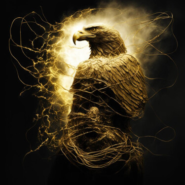 Arts numériques intitulée "Eagle 1.1" par Elmir Tatar, Œuvre d'art originale, Image générée par l'IA