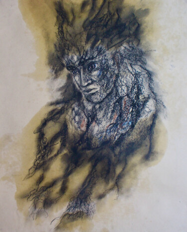 Disegno intitolato "Groot" da Elmira Sharipova, Opera d'arte originale, Carbone