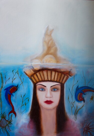 Schilderij getiteld "Goddess of the Grea…" door Elmira Sharipova, Origineel Kunstwerk, Olie