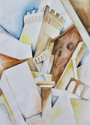 Zeichnungen mit dem Titel "Bologna" von Elmira Sharipova, Original-Kunstwerk, Aquarell