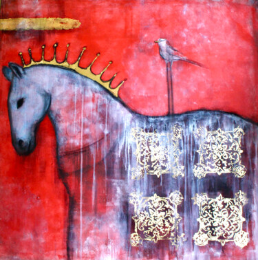 Картина под названием "Pilgrims" - Elmira Sharipova, Подлинное произведение искусства, Акрил Установлен на Деревянная рама д…