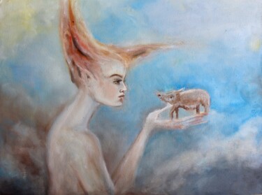 Картина под названием "Fauna" - Elmira Sharipova, Подлинное произведение искусства, Масло Установлен на Другая жесткая панель
