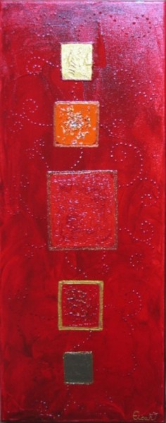 Peinture intitulée "chaine rouge" par Eloah, Œuvre d'art originale