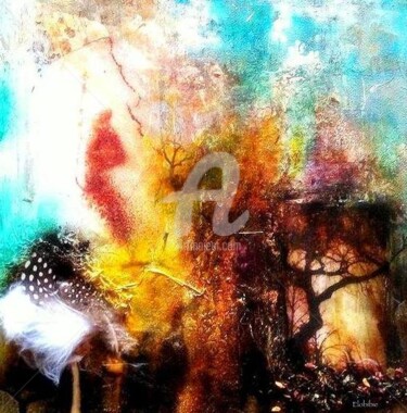 Peinture intitulée "L’aube d'arlequine" par Elobibie, Œuvre d'art originale
