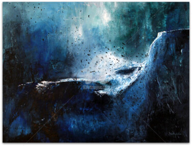 Pittura intitolato "La chute d'Iguazù.j…" da Elobibie, Opera d'arte originale, Acrilico