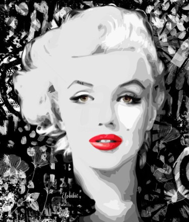 Digital Arts titled "Marilyn Monroe" by Elobibie, Original Artwork, Digital Painting