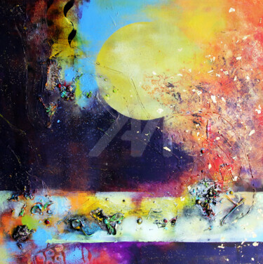 Explosion de couleurs Peinture intitulée "Explosion de couleu…" par Elobibie, Œuvre d'art originale, Acrylique