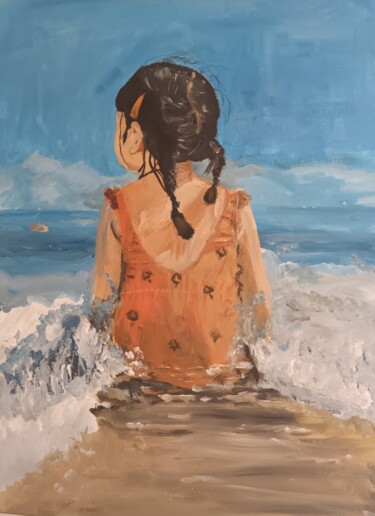 Картина под названием "Face à l'horizon" - Elodie Charlier, Подлинное произведение искусства, Акрил