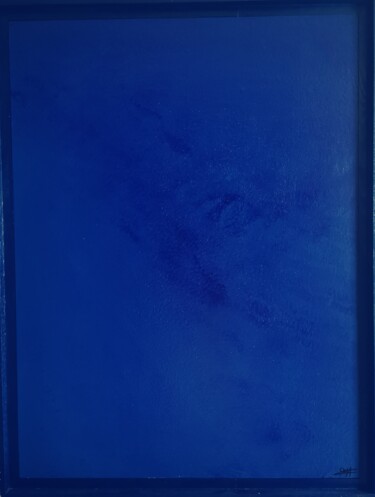 Peinture intitulée "Monochrome bleu IV" par Elodie Dollat, Œuvre d'art originale, Acrylique