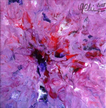 Painting titled "Abstrait mauve" by Elodie Gaschy (GElie), Original Artwork, Acrylic