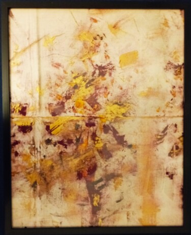 Painting titled "Danseuse rousse" by Élodie Guilloton, Original Artwork, Oil Mounted on Wood Panel