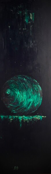 Pintura intitulada "Sphère Verte" por Elodie Guiraud Egc, Obras de arte originais, Acrílico