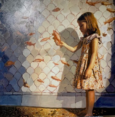 Картина под названием "Multiplier les réal…" - Elodie Lemerle, Подлинное произведение искусства, Масло Установлен на Деревян…