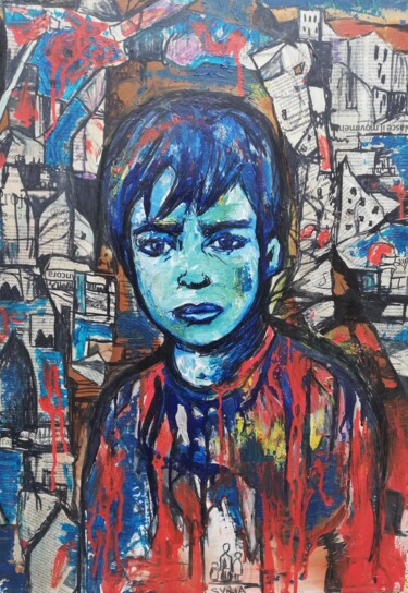 Картина под названием "Siria" - Elodie Magnano, Подлинное произведение искусства, Масло