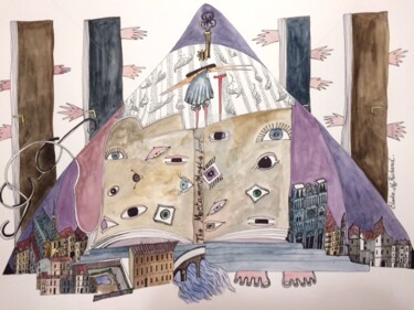 Peinture intitulée "The Book of Metamor…" par Elodie M. Richard, Œuvre d'art originale, Aquarelle