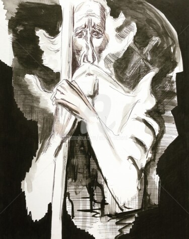 Рисунок под названием "Anti-Hero" - Elodie M. Richard, Подлинное произведение искусства, Чернила