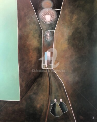 Malerei mit dem Titel "Taraxacum" von Elodie M. Richard, Original-Kunstwerk, Acryl