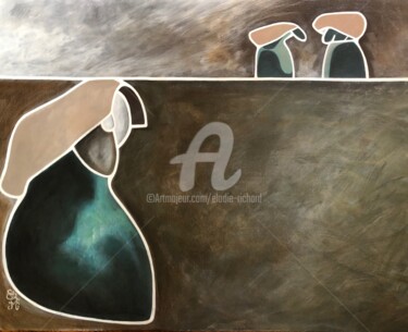 Schilderij getiteld "The Mothers, or, “T…" door Elodie M. Richard, Origineel Kunstwerk, Acryl