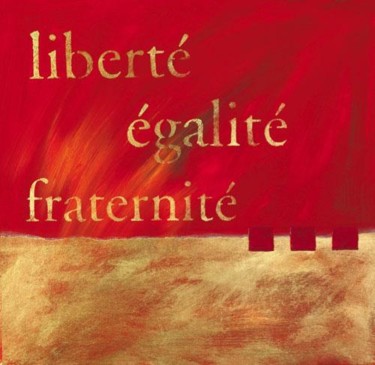 Peinture intitulée "liberté égalité fra…" par Élodie, Œuvre d'art originale