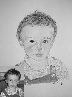 Drawing titled "Nolan" by Elodie Aumage, Original Artwork