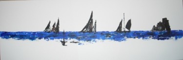 Peinture intitulée "Bleu outremer" par Elodie Aumage, Œuvre d'art originale
