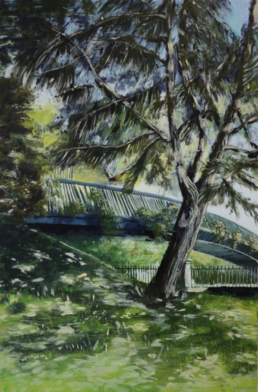 Peinture intitulée "Lundi au Jardin des…" par Elodie Jammes, Œuvre d'art originale, Acrylique Monté sur Châssis en bois