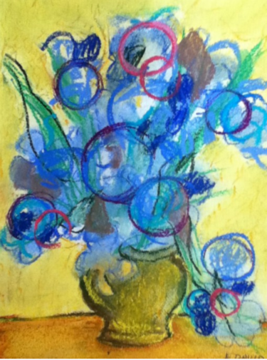 Painting titled "pastel-bouquet.jpg" by Éloïse David, Original Artwork