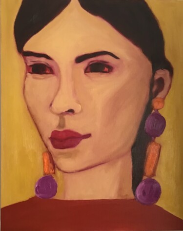 Pintura intitulada "Portrait of an Asia…" por Eloise Gerbert, Obras de arte originais, Óleo