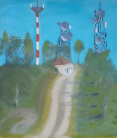 Pintura titulada "Torre" por Eloisio Valadao, Obra de arte original, Oleo
