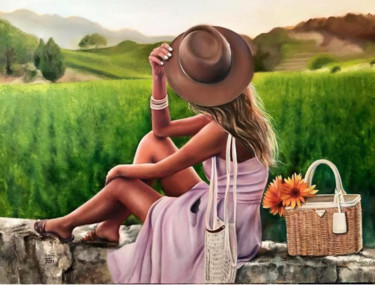 solitude Peinture intitulée "solitude" par Sharareh Darougheh (Sheriartwork), Œuvre d'art originale, Huile