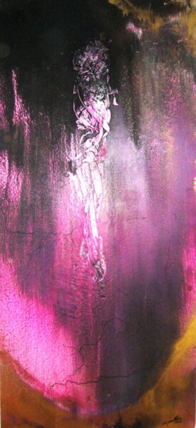 Картина под названием "L'AME TAINOS" - Elric Miault, Подлинное произведение искусства, Чернила Установлен на Деревянная рама…