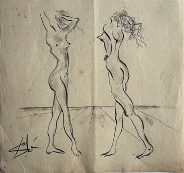 Desenho intitulada "Unknown" por Els Devrieze, Obras de arte originais, Tinta