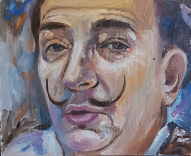 Картина под названием "Salvador Dali" - Els Driesen, Подлинное произведение искусства, Масло