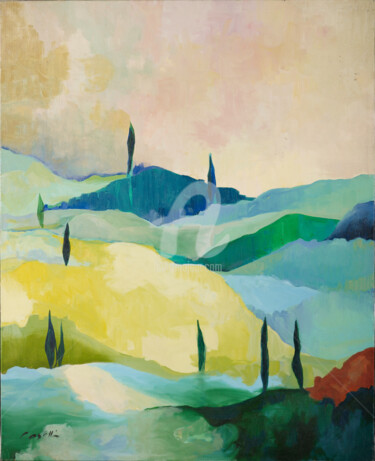 Painting titled "tuscany-ii-2007-100…" by Elsa Caselli, Original Artwork