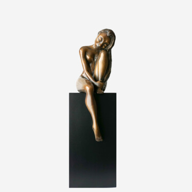 Skulptur mit dem Titel "La Melancolía" von Elsa Muñoz, Original-Kunstwerk, Bronze