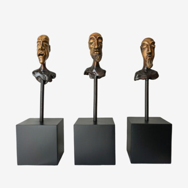 Sculpture titled "Egos" by Elsa Muñoz, Original Artwork, Bronze